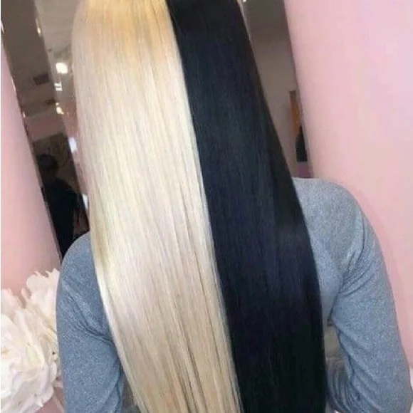 Fashiondeityshair Hair 22 Black Blonde Split Dye Lace Front